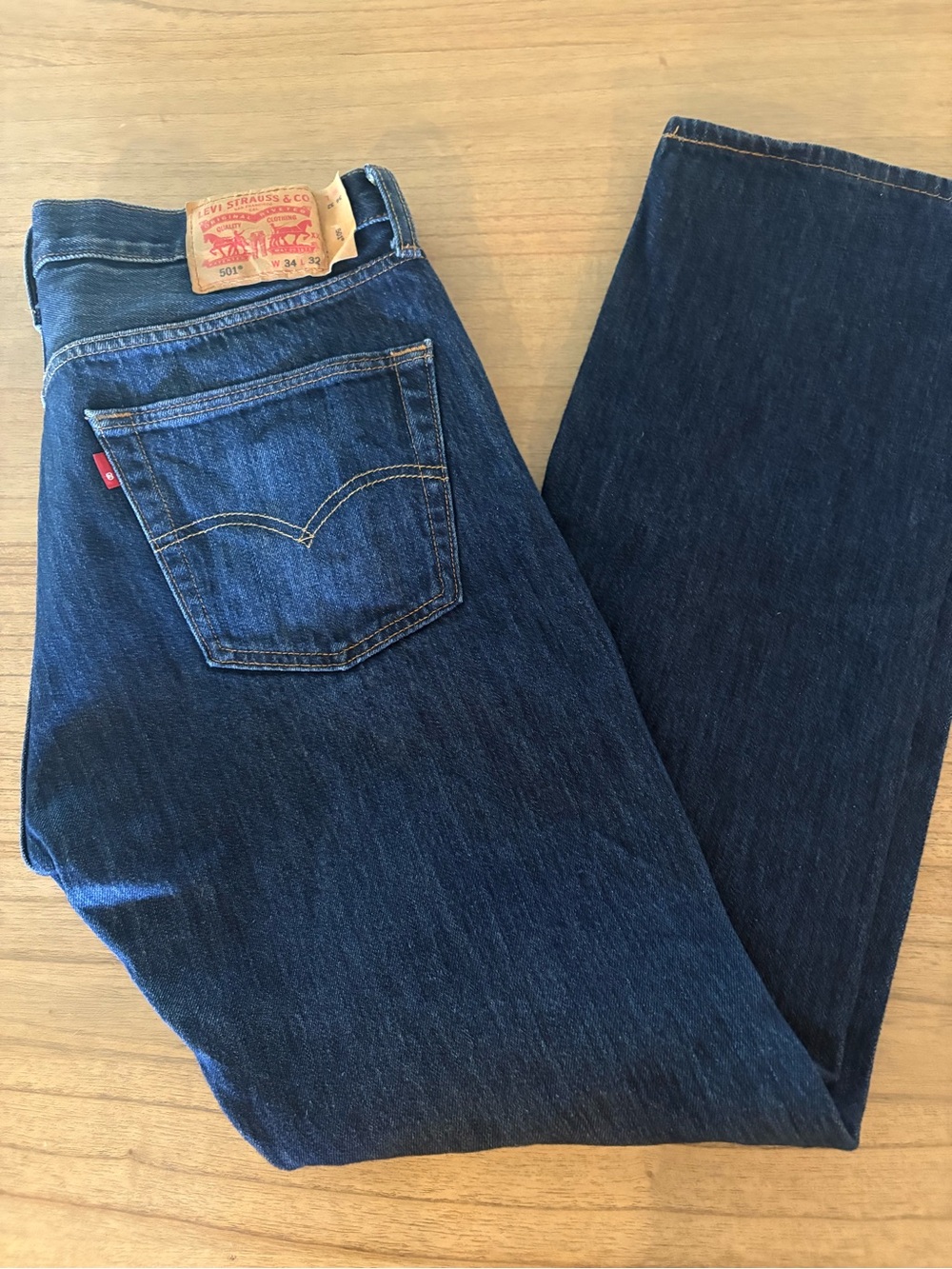 Levi's 501 Jeans - Dark Blue Wash - 34 x 32